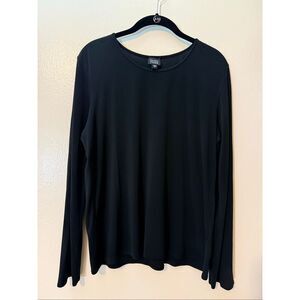 Eileen Fisher Stretch Silk Jersey Crew Neck Top